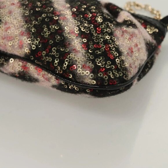 FENDI Accessory Pouch Sequin Pink Gold Auth 128846V - Picture 5 of 16